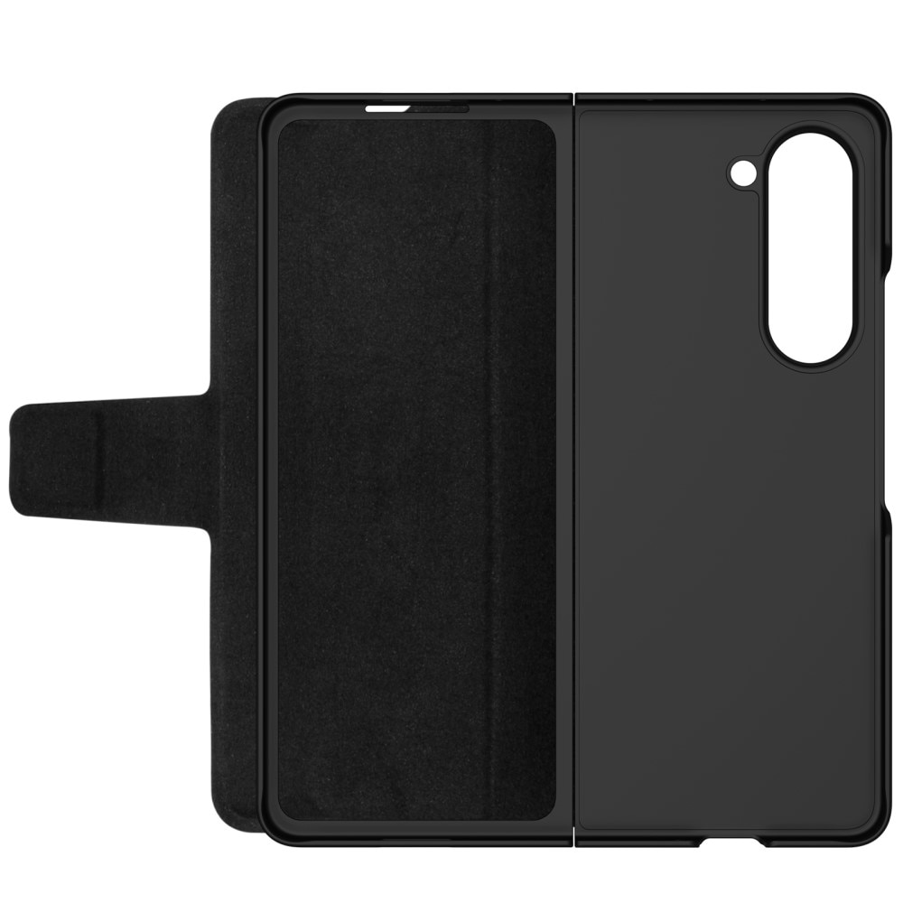 Leather Case with Pen Slot Samsung Galaxy Z Fold 5 svart