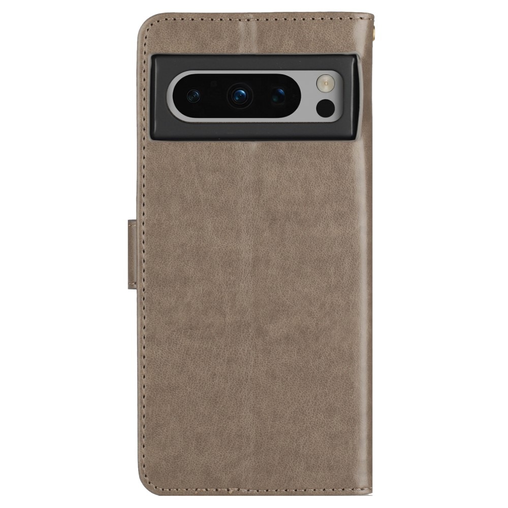Läderfodral Fjärilar Google Pixel 8 Pro Grå