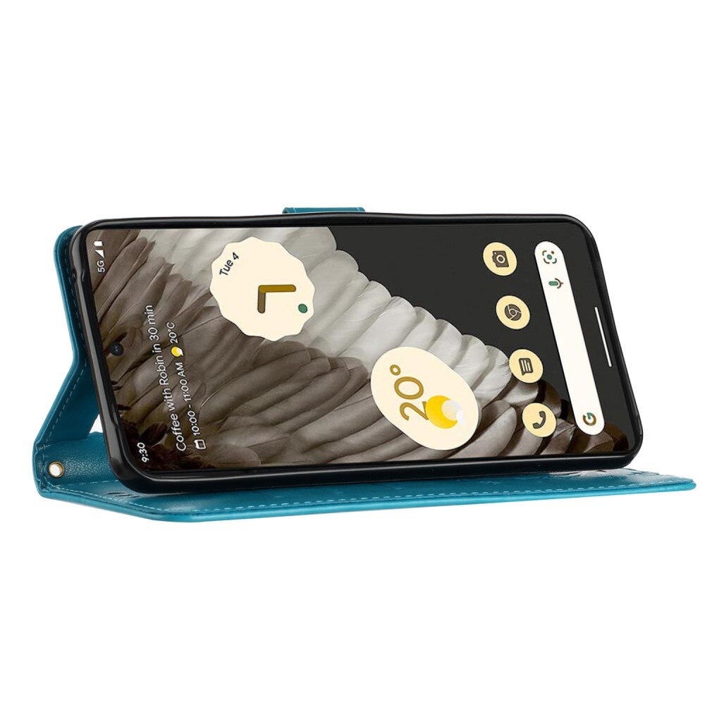 Läderfodral Fjärilar Google Pixel 8 Pro Blå