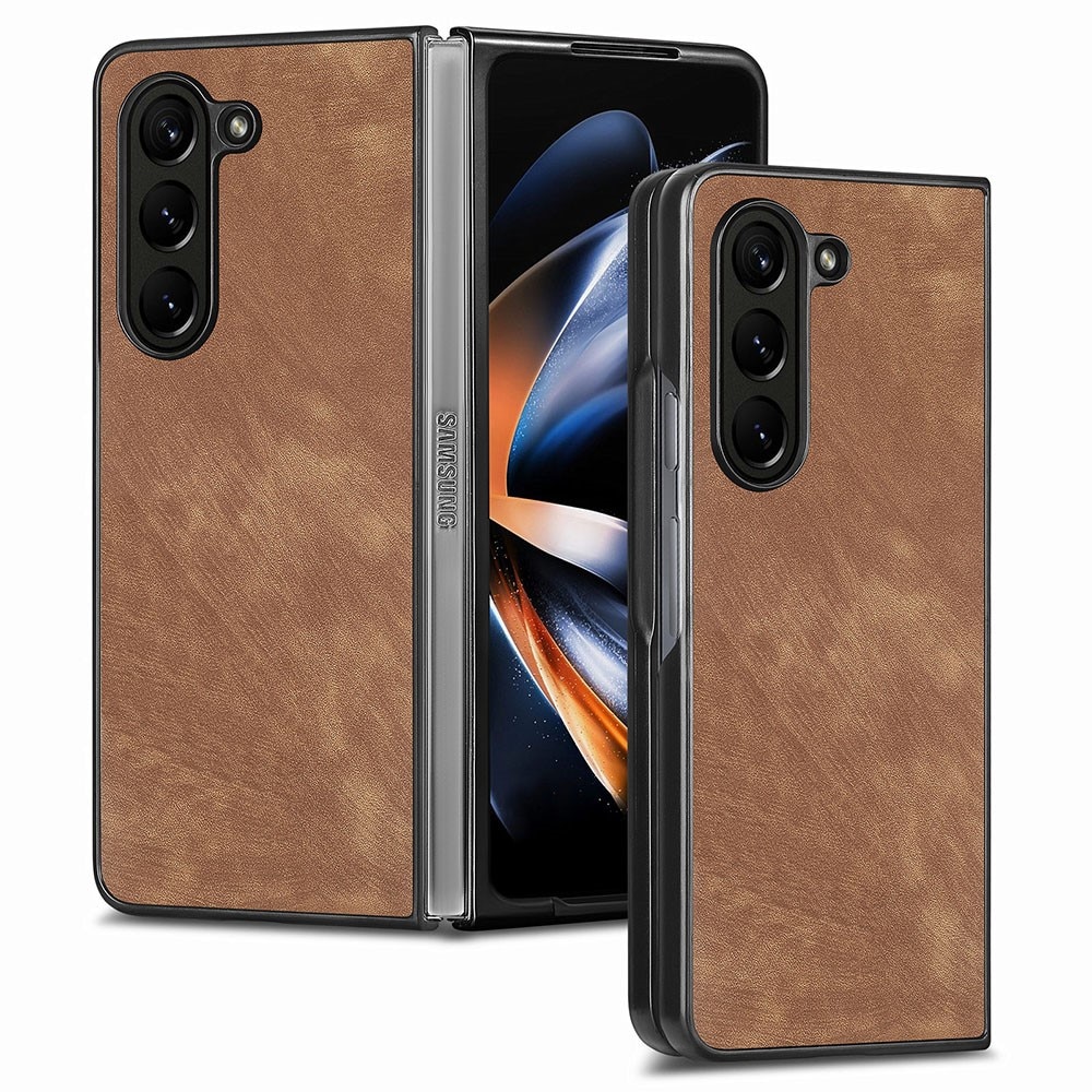 Läderskal Samsung Galaxy Z Fold 5 brun