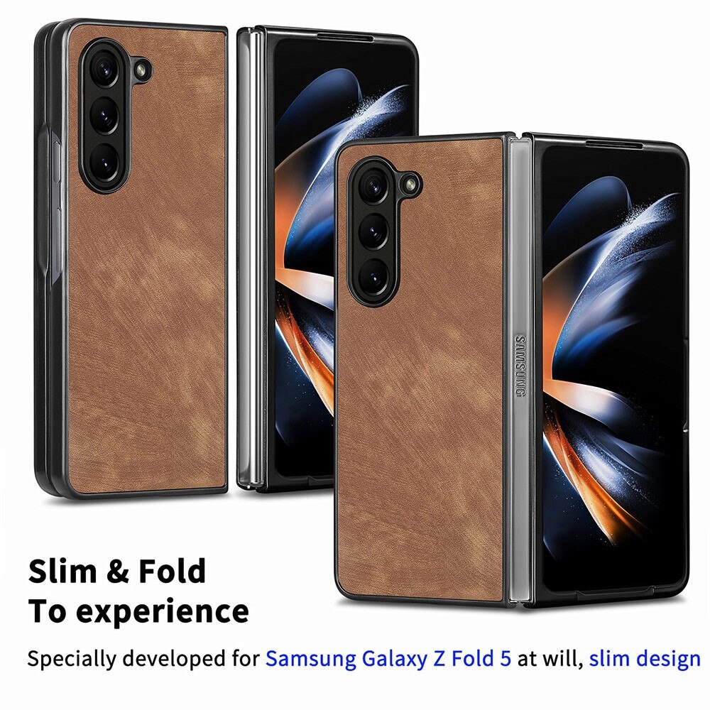 Läderskal Samsung Galaxy Z Fold 5 brun