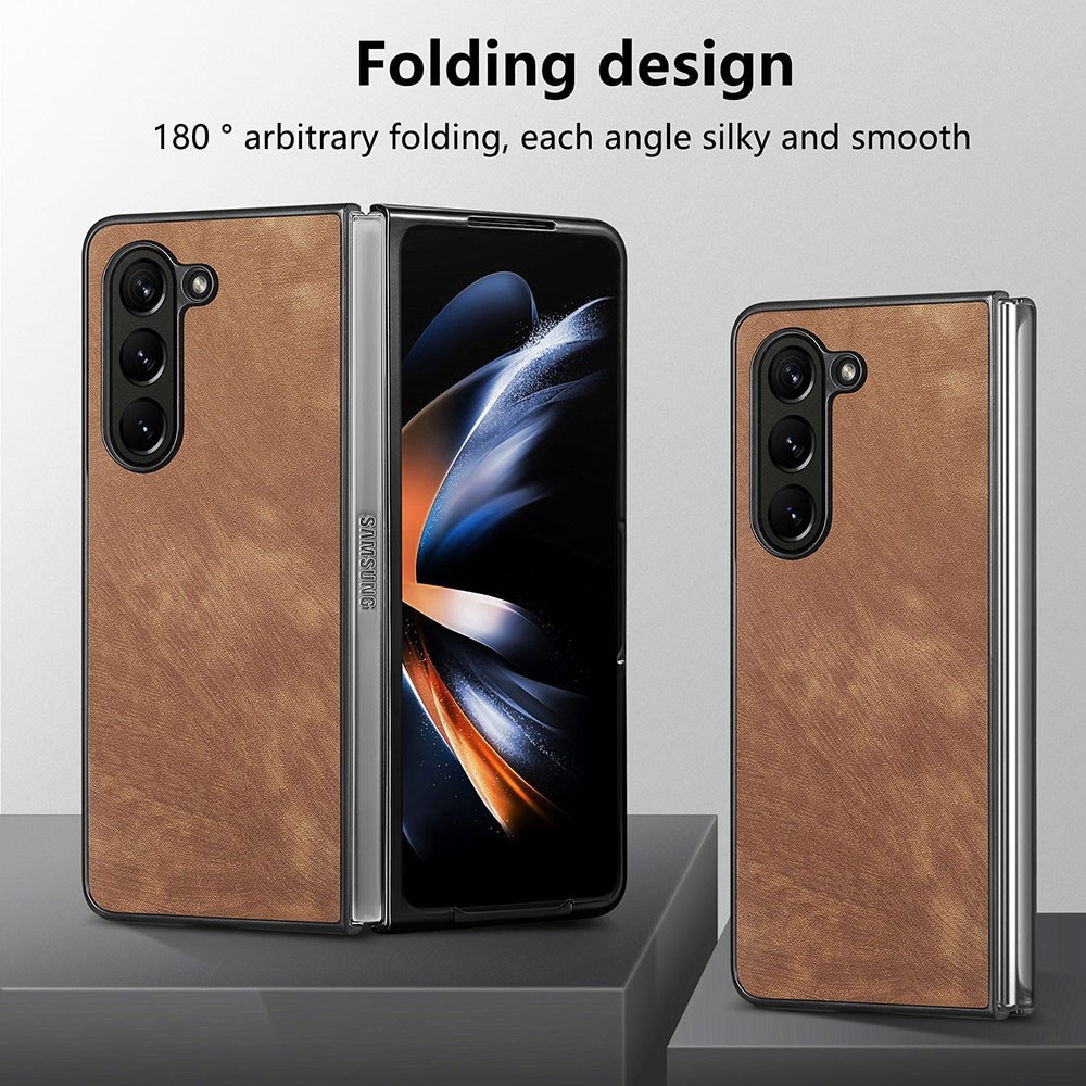 Läderskal Samsung Galaxy Z Fold 5 brun