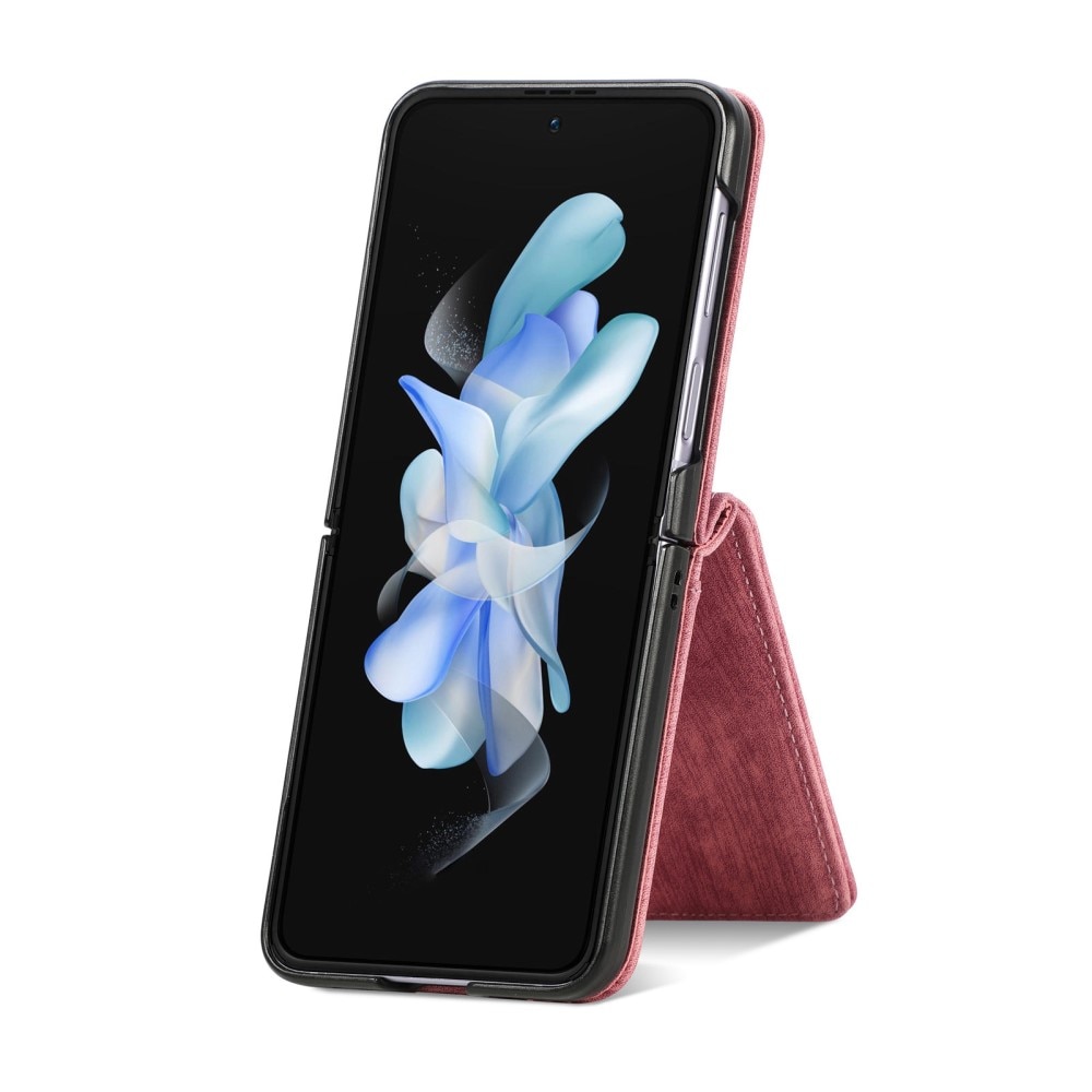 Mobilfodral Multi-slot Zipper Samsung Galaxy Z Flip 5 rosa