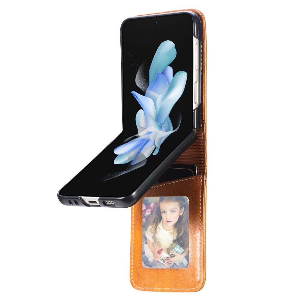 Mobilfodral Samsung Galaxy Z Flip 5 cognac