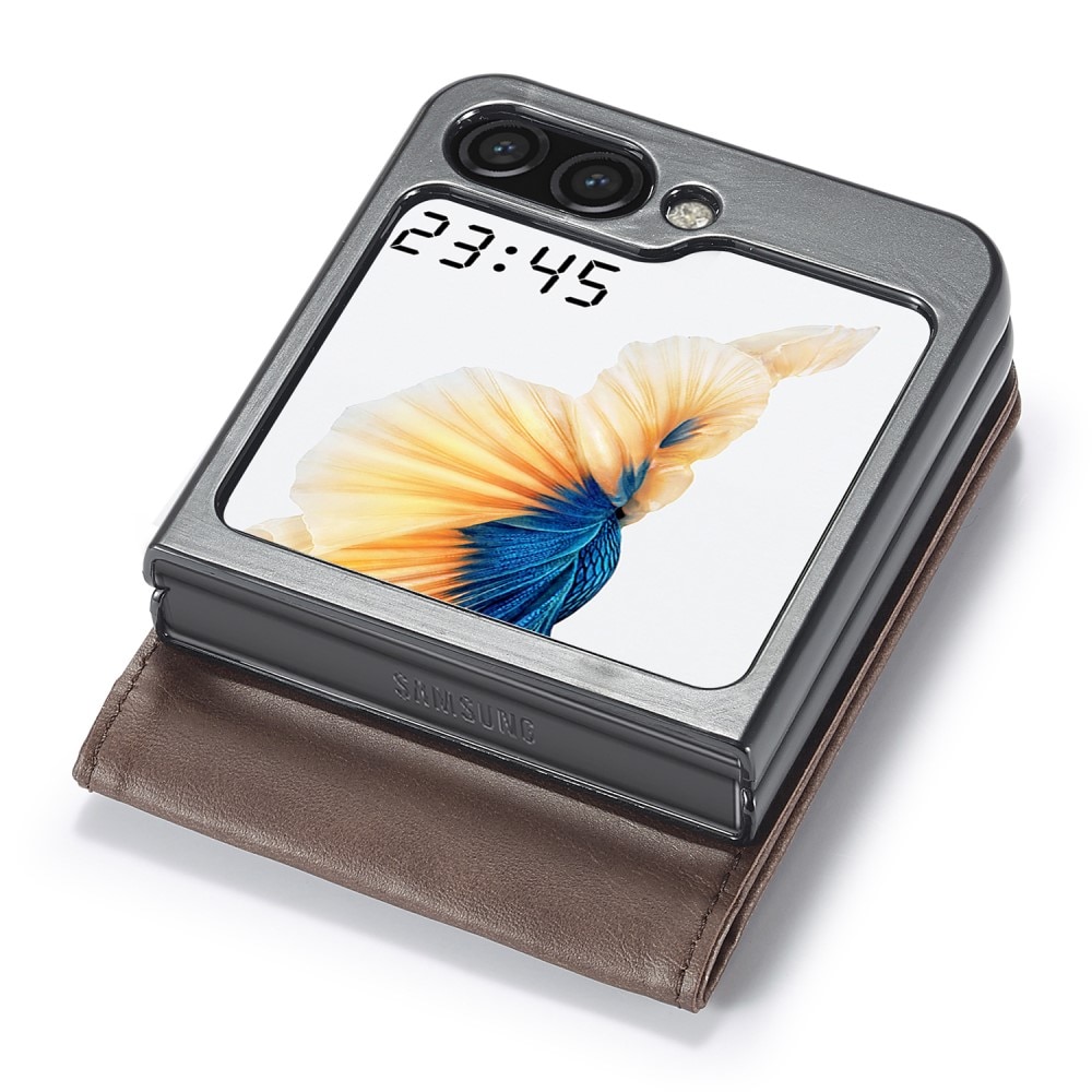 Plånboksfodral Samsung Galaxy Z Flip 5 brun