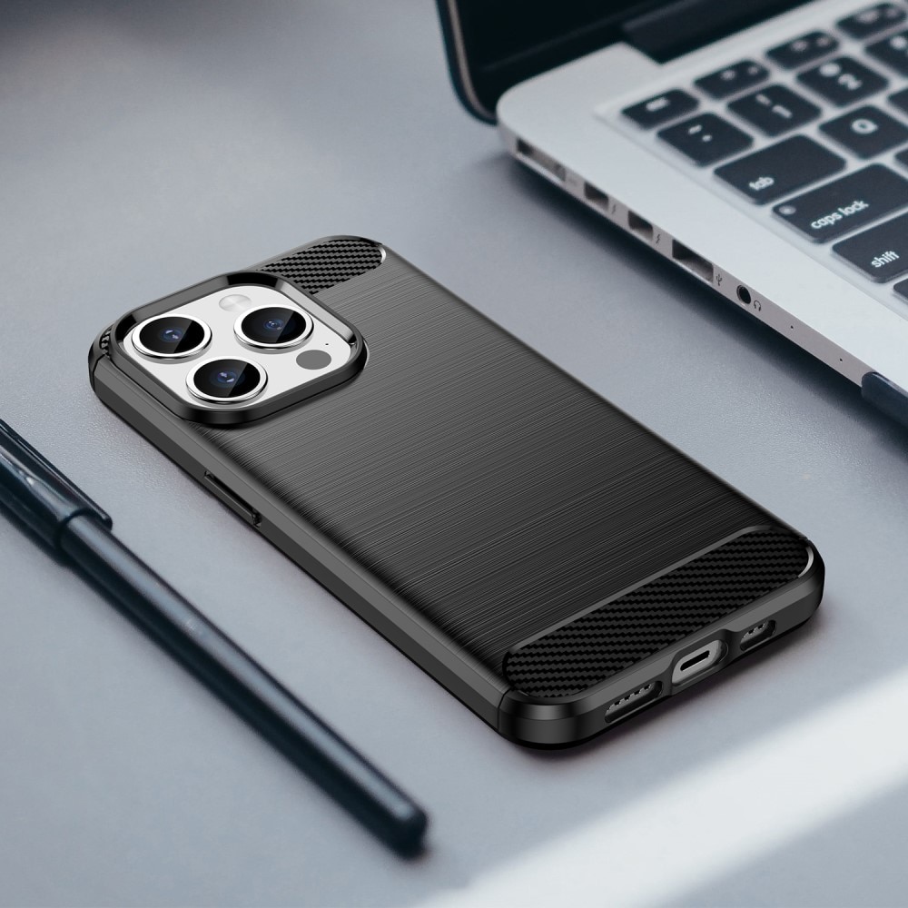iPhone 15 Pro Skal TPU Brushed Svart