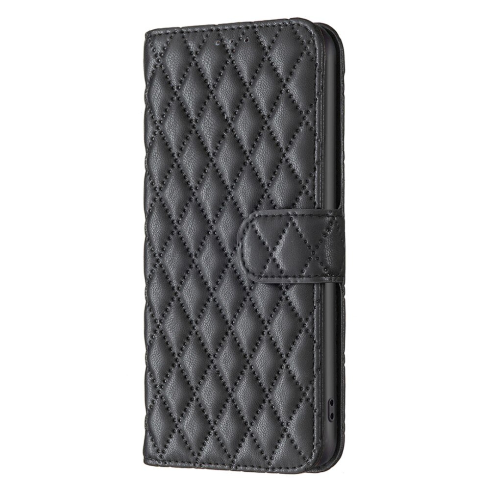 PlånboksfodraliPhone 15 Quilted svart