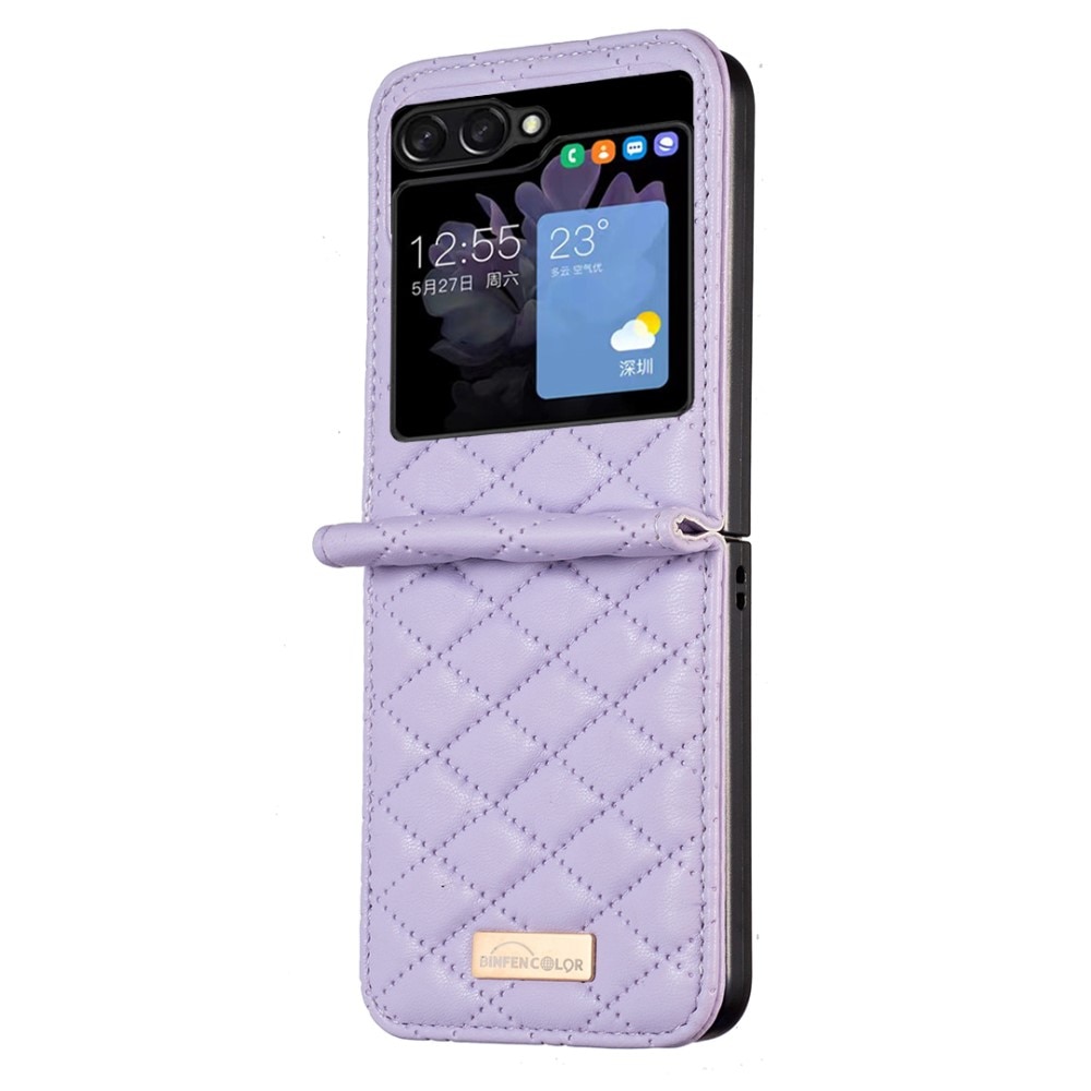 Fodral Samsung Galaxy Z Flip 5 Quilted lila