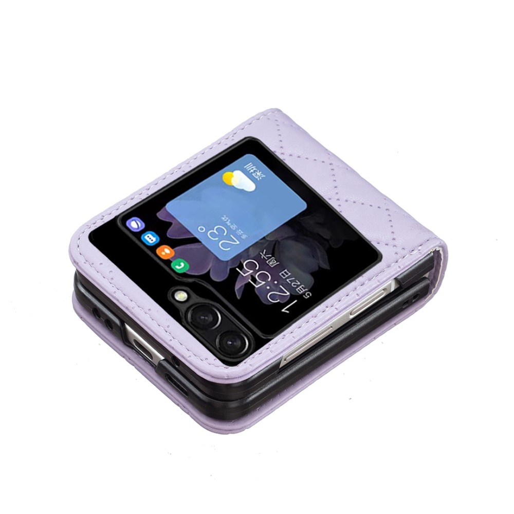 Fodral Samsung Galaxy Z Flip 5 Quilted lila