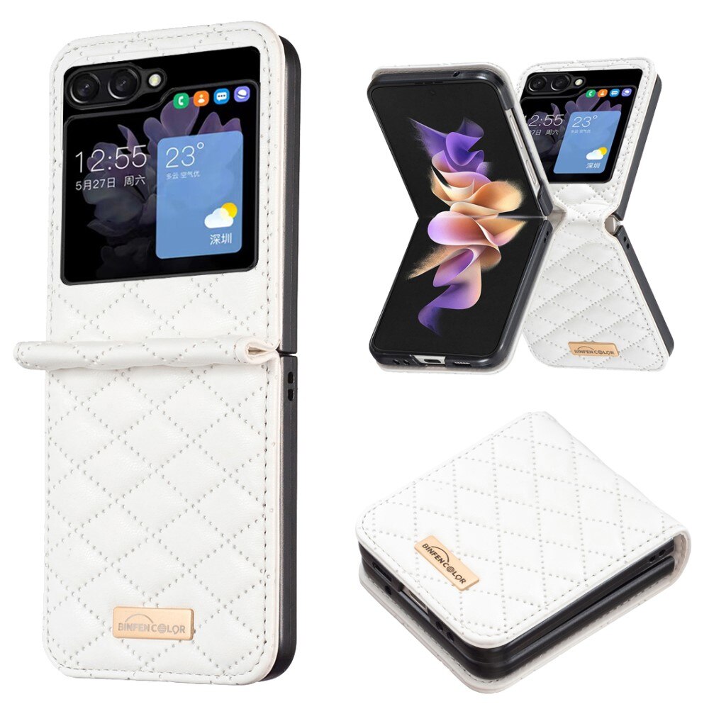 Fodral Samsung Galaxy Z Flip 6 Quilted vit