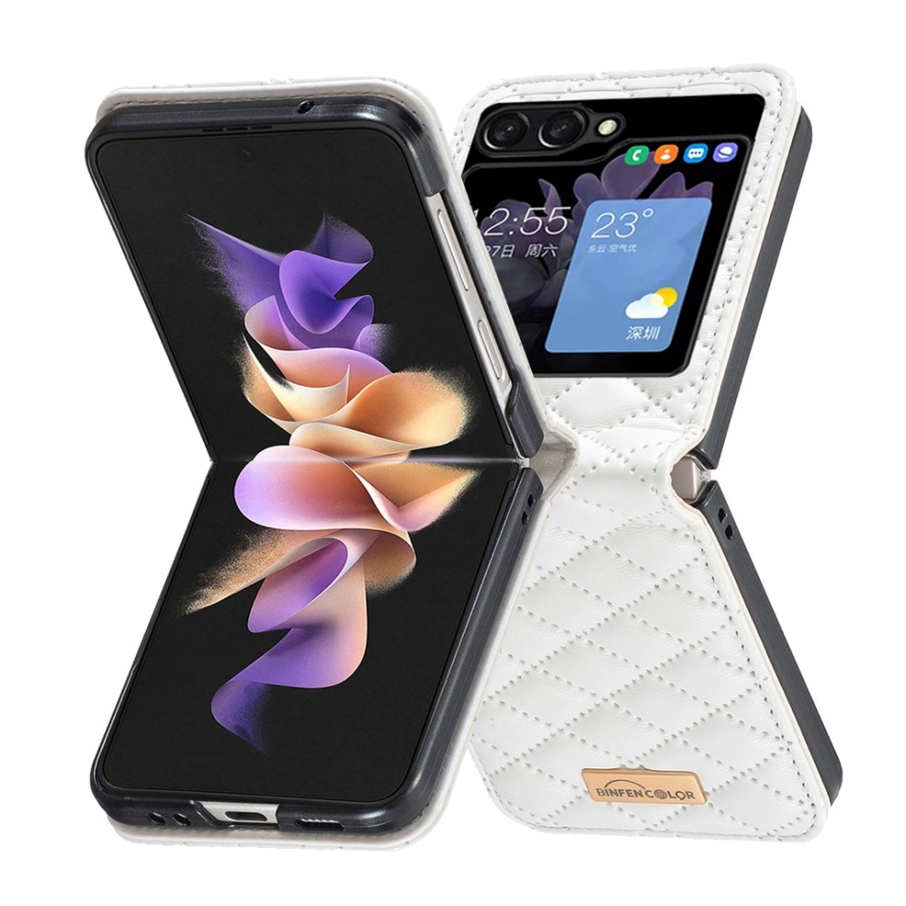 Fodral Samsung Galaxy Z Flip 5 Quilted vit