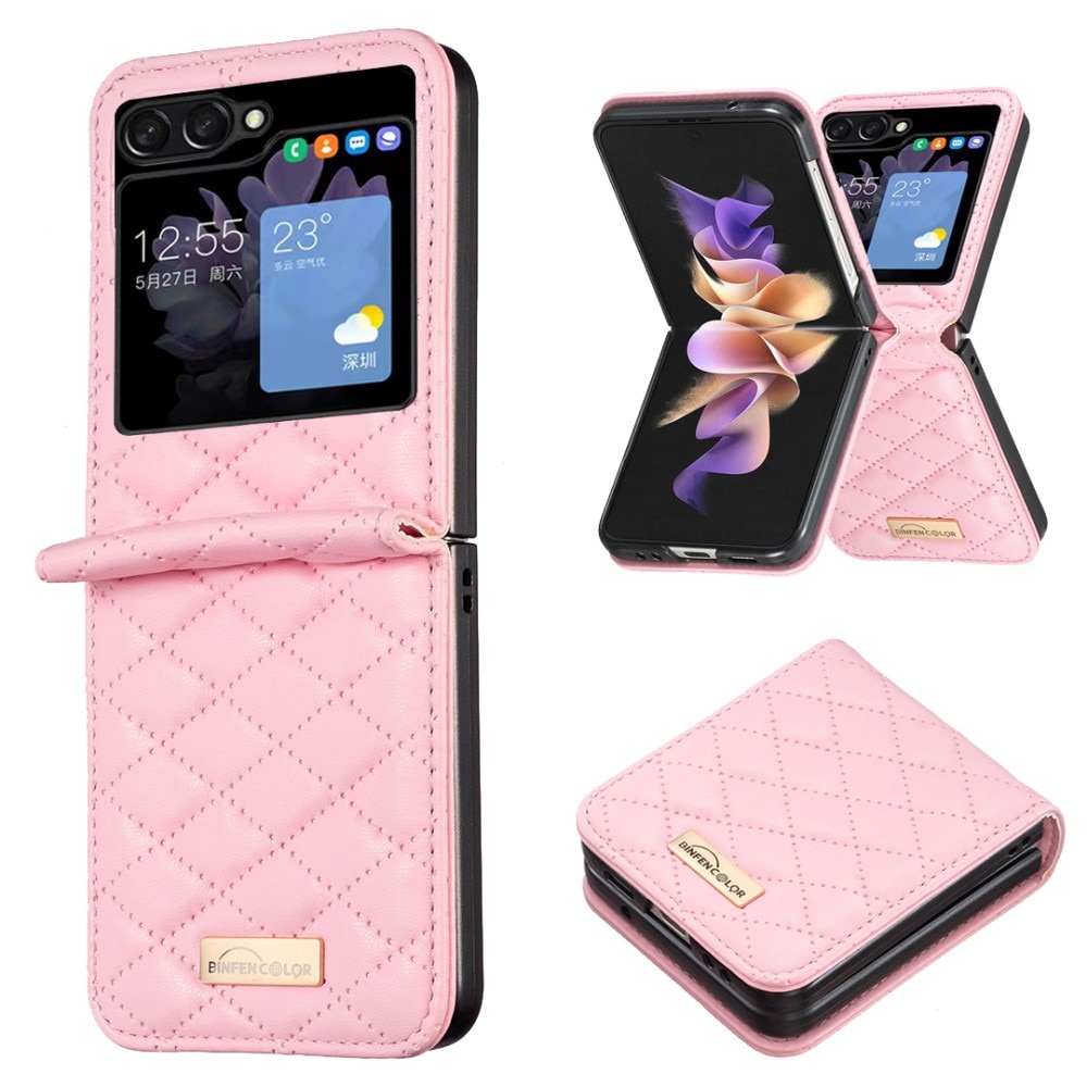 Fodral Samsung Galaxy Z Flip 6 Quilted rosa