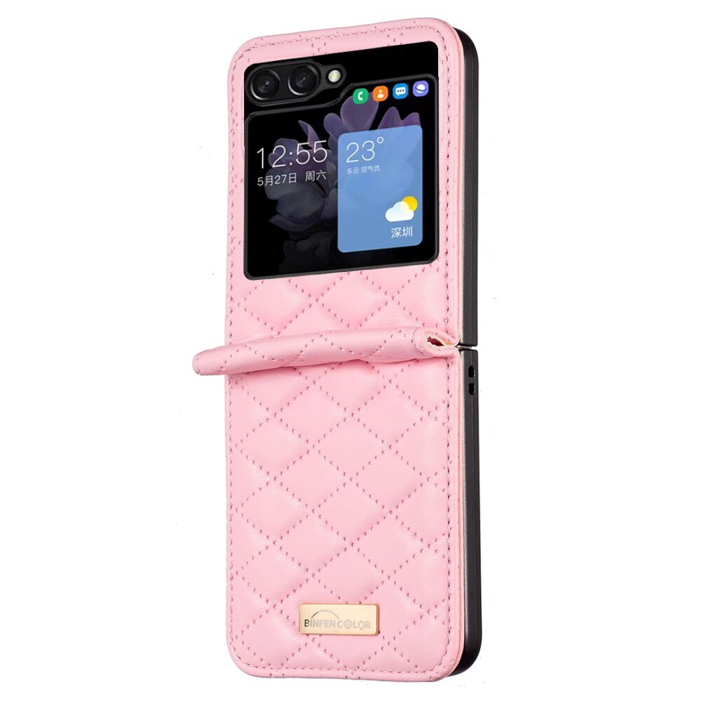 Fodral Samsung Galaxy Z Flip 5 Quilted rosa