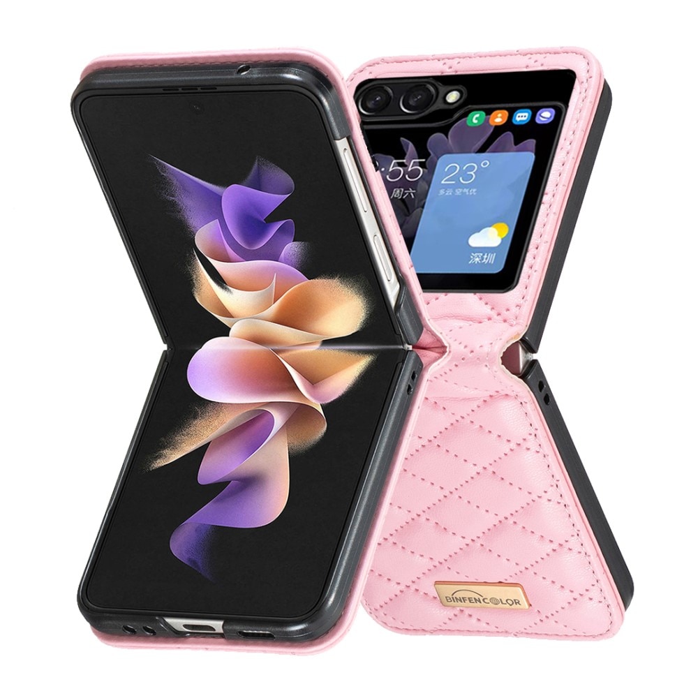 Fodral Samsung Galaxy Z Flip 5 Quilted rosa