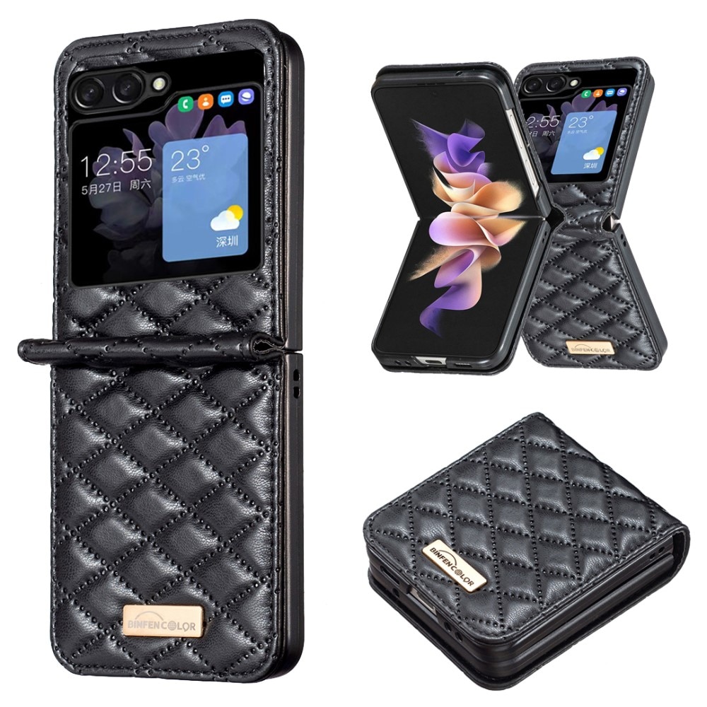 Fodral Samsung Galaxy Z Flip 6 Quilted svart