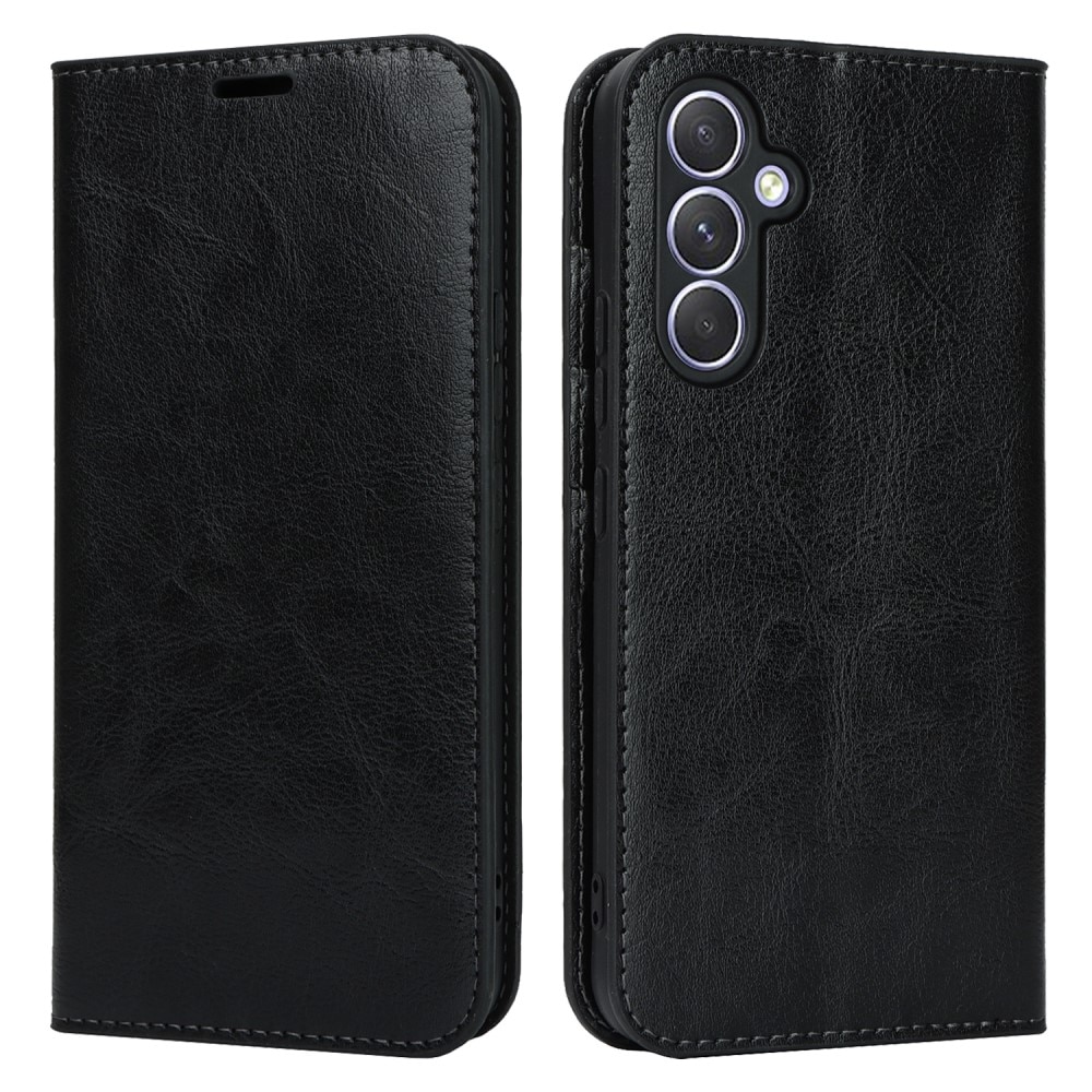 Mobilfodral Äkta Läder Samsung Galaxy A54 Svart