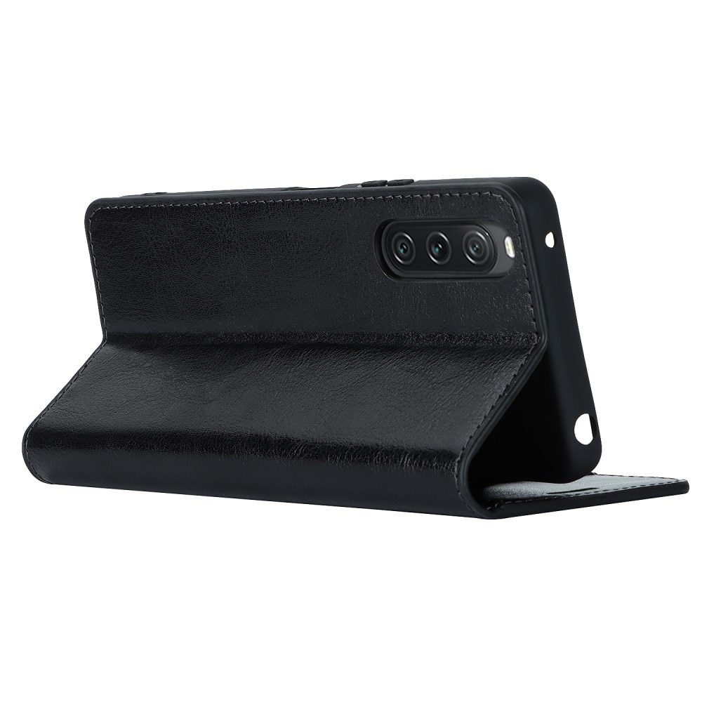 Mobilfodral Äkta Läder Sony Xperia 10 V svart