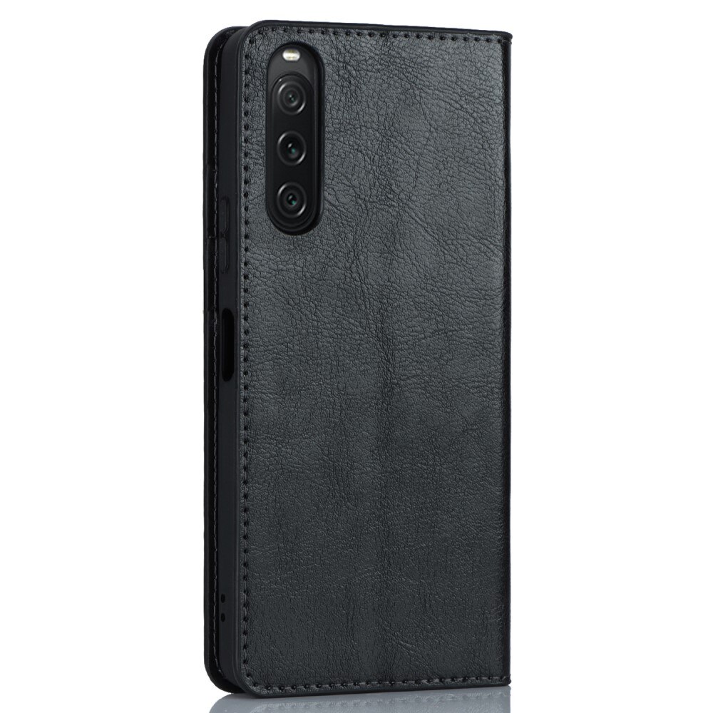 Mobilfodral Äkta Läder Sony Xperia 10 V svart