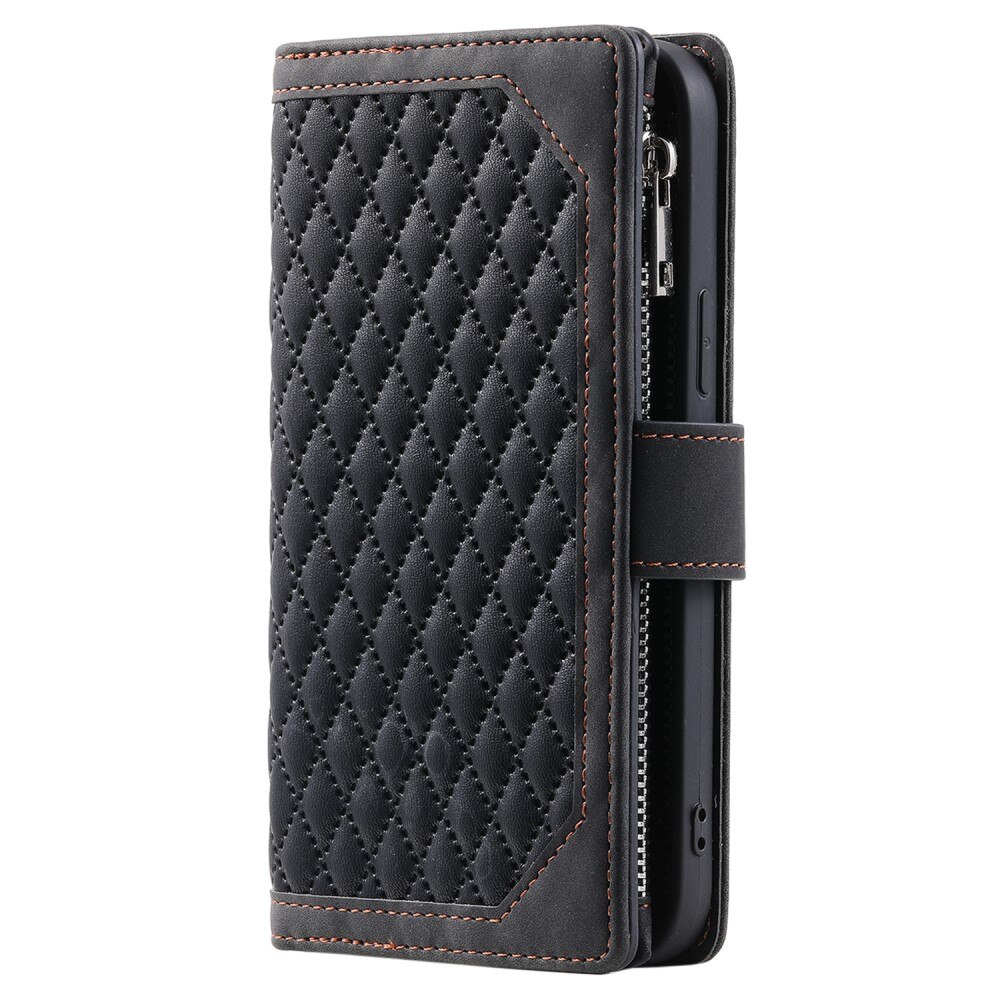 Plånboksväska iPhone 15 Quilted Svart