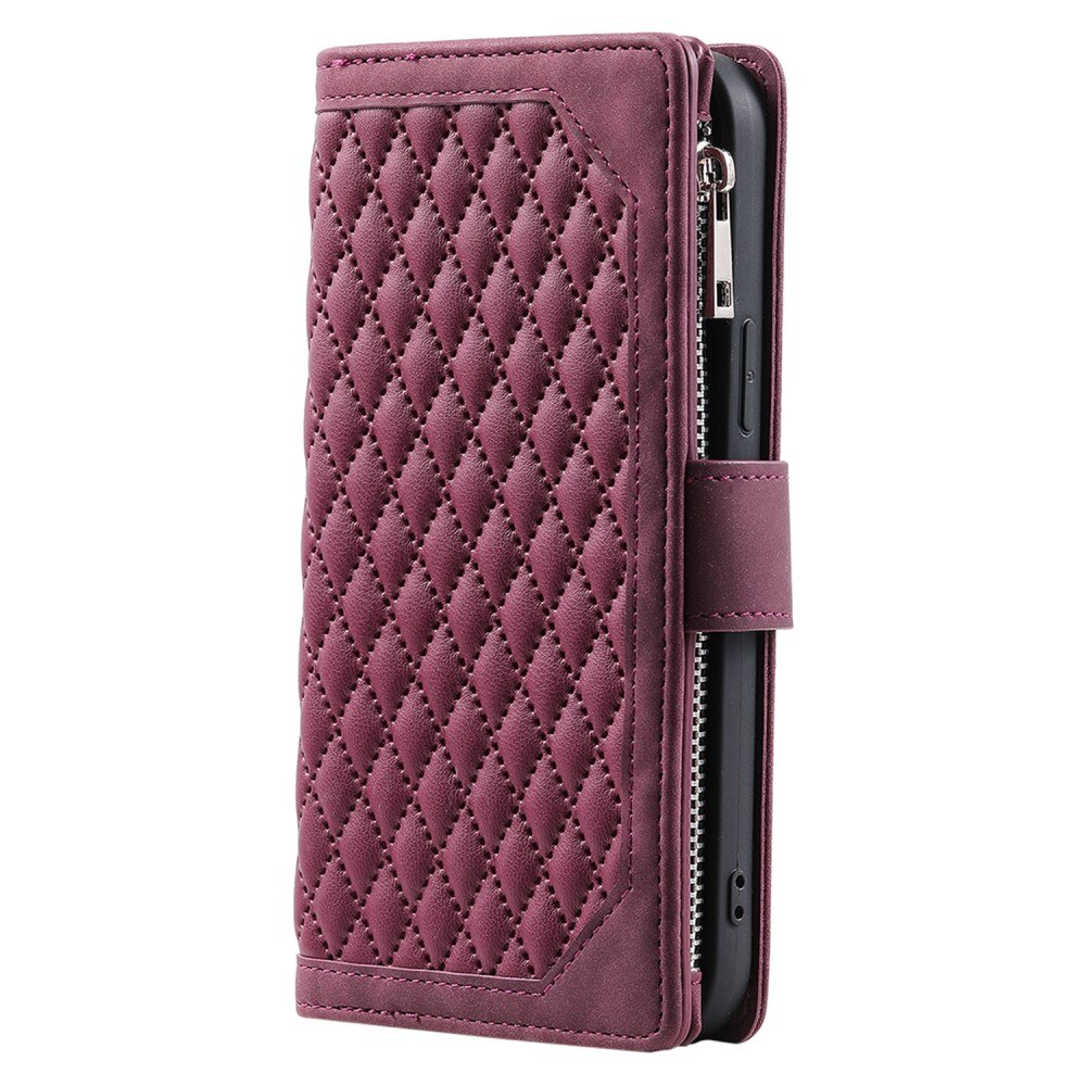 Plånboksväska iPhone 15 Plus Quilted Vit