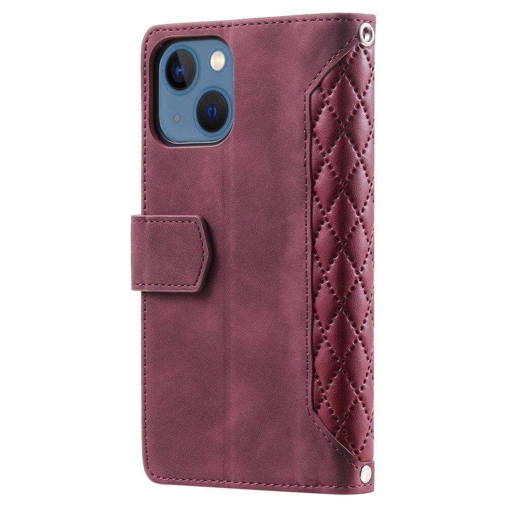 Plånboksväska iPhone 15 Plus Quilted Vit