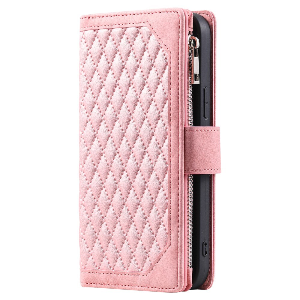 Plånboksväska iPhone 15 Plus Quilted Svart