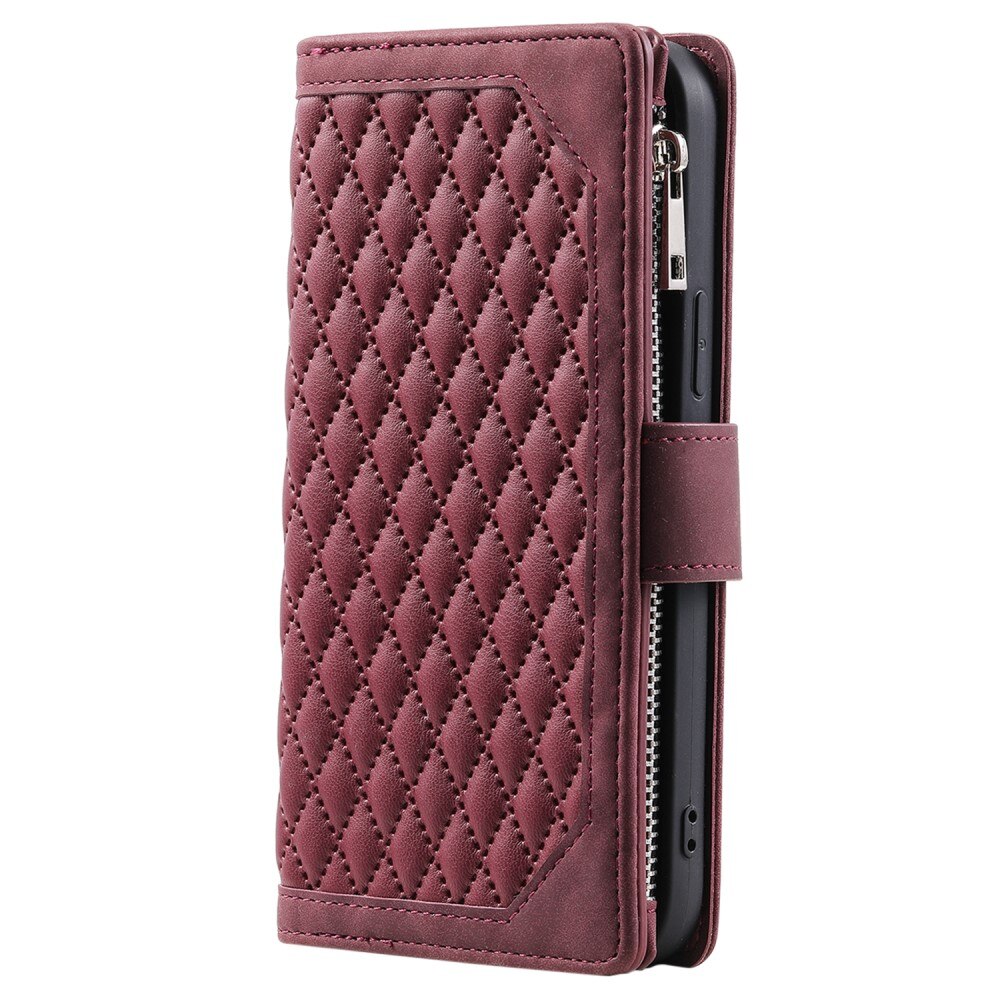 Plånboksväska iPhone 15 Pro Max Quilted Röd