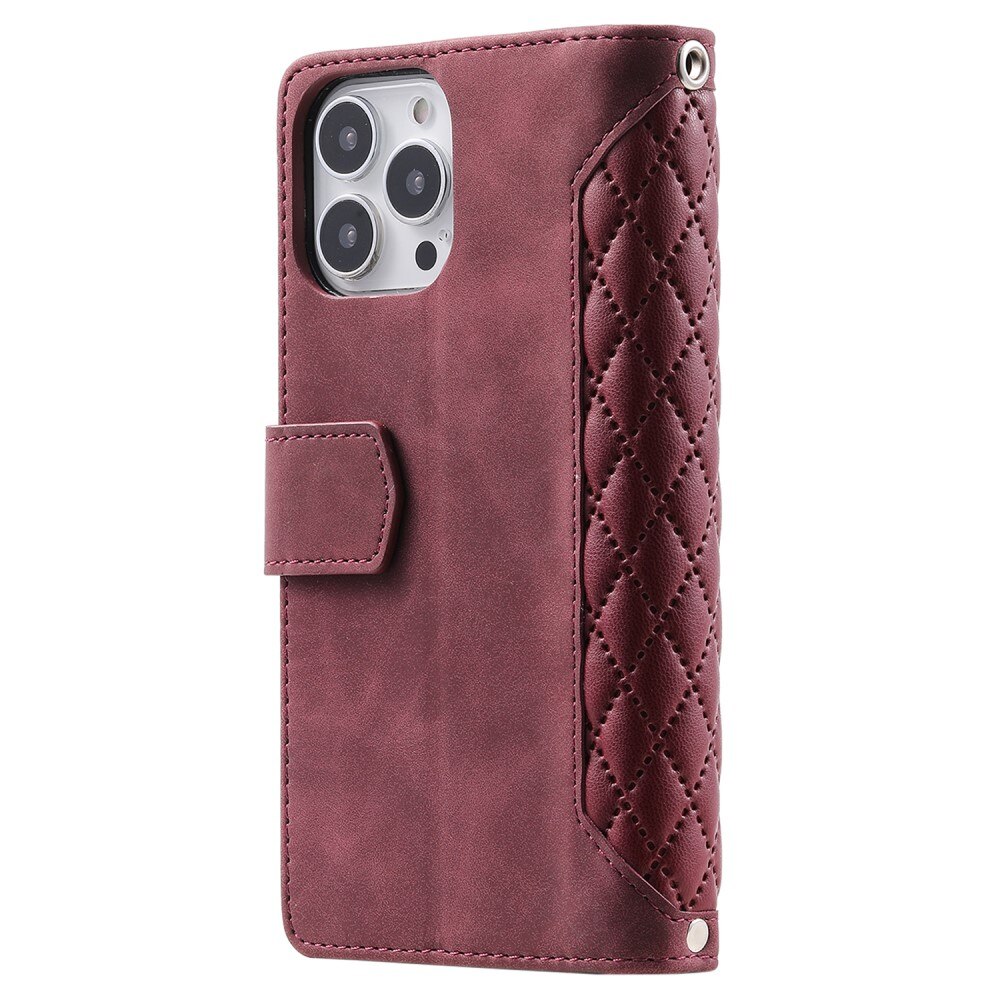 Plånboksväska iPhone 15 Pro Max Quilted Röd