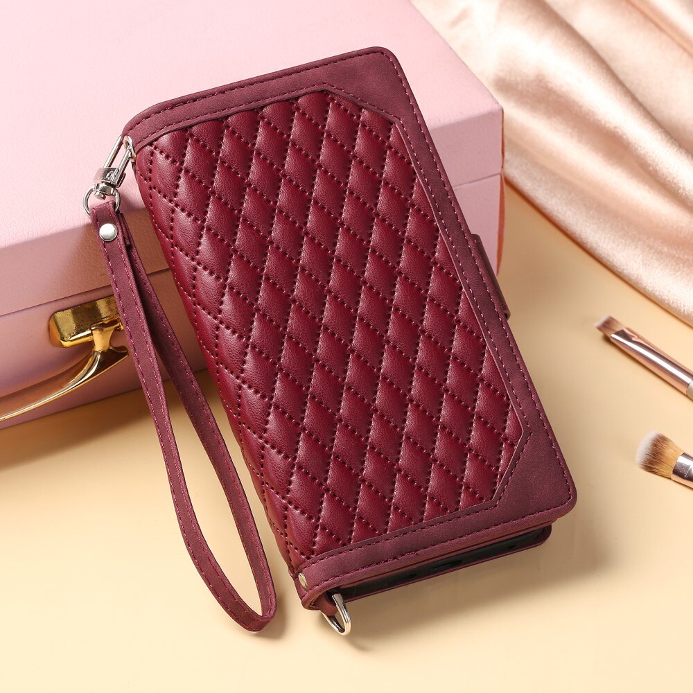 Plånboksväska iPhone 15 Pro Max Quilted Röd
