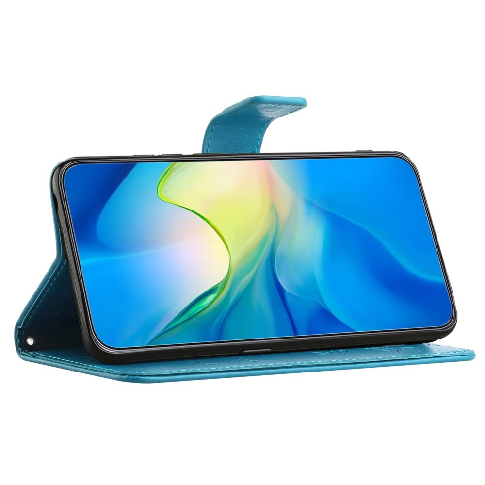 Läderfodral Fjärilar Samsung Galaxy S23 FE Blå
