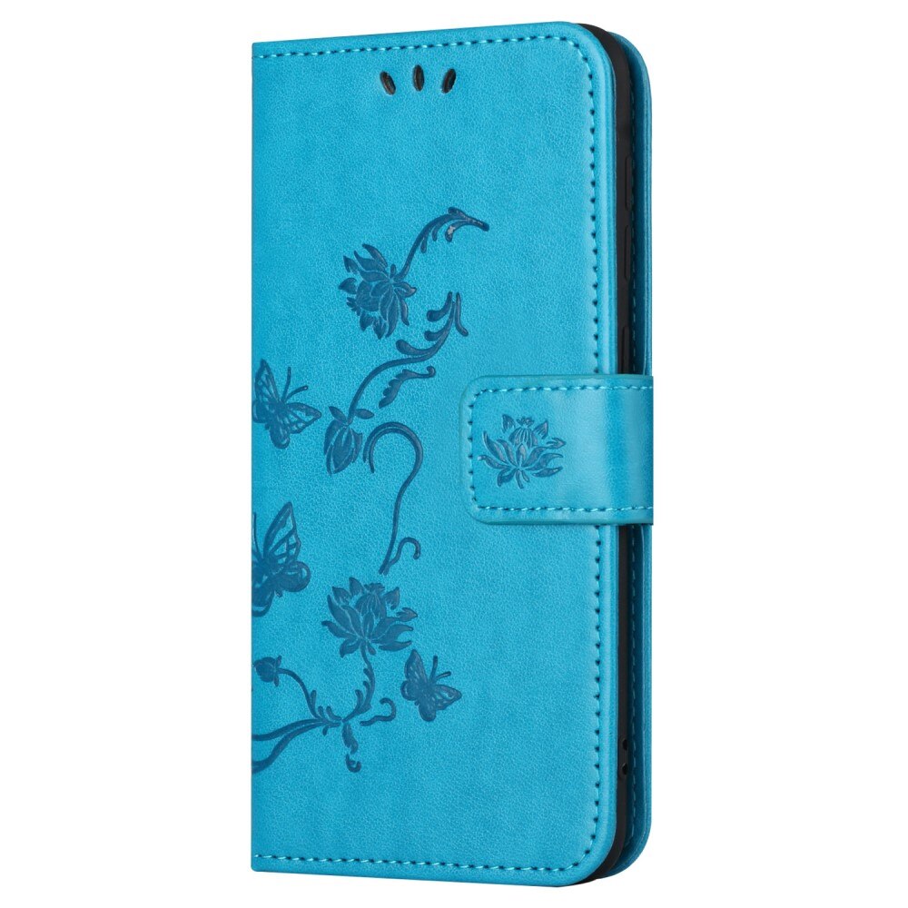 Läderfodral Fjärilar Samsung Galaxy S23 FE Blå