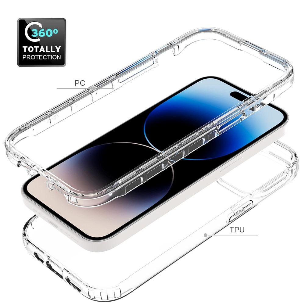 Full Cover Skal iPhone 15 transparent