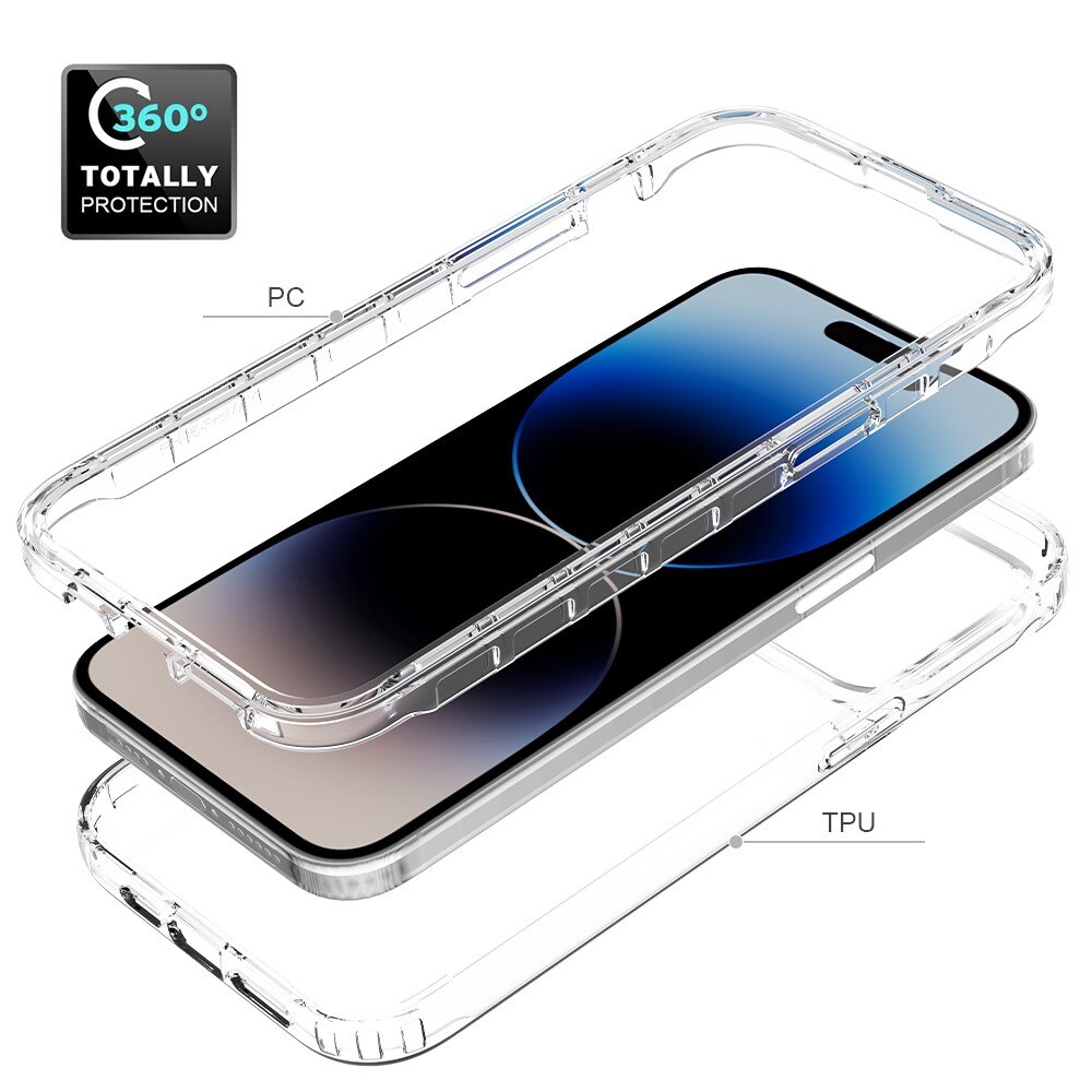 Full Cover Skal iPhone 15 Pro Max transparent