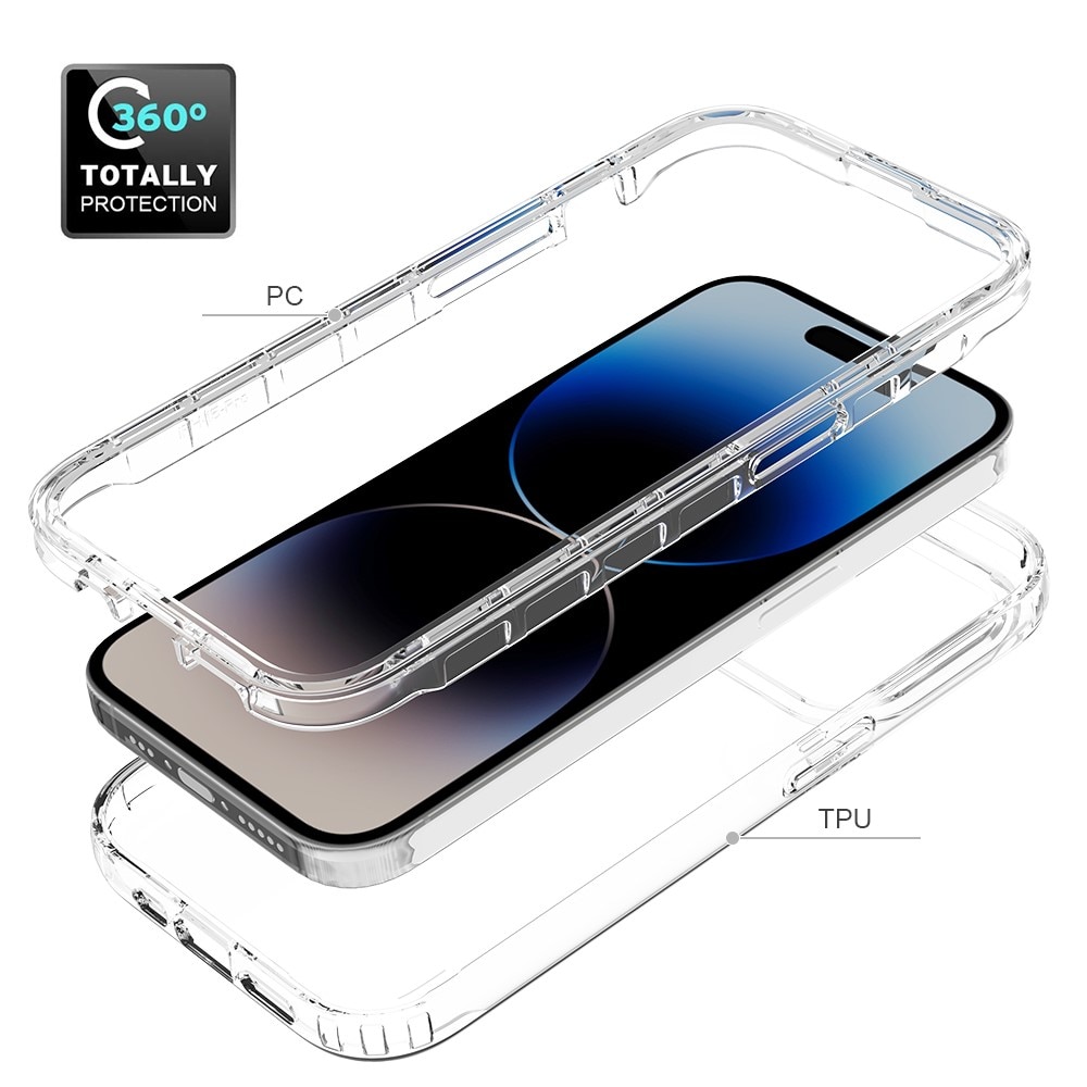 Full Cover Skal iPhone 15 Pro transparent