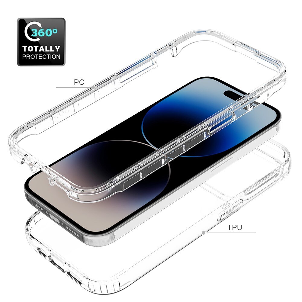 Full Cover Skal iPhone 15 Pro transparent