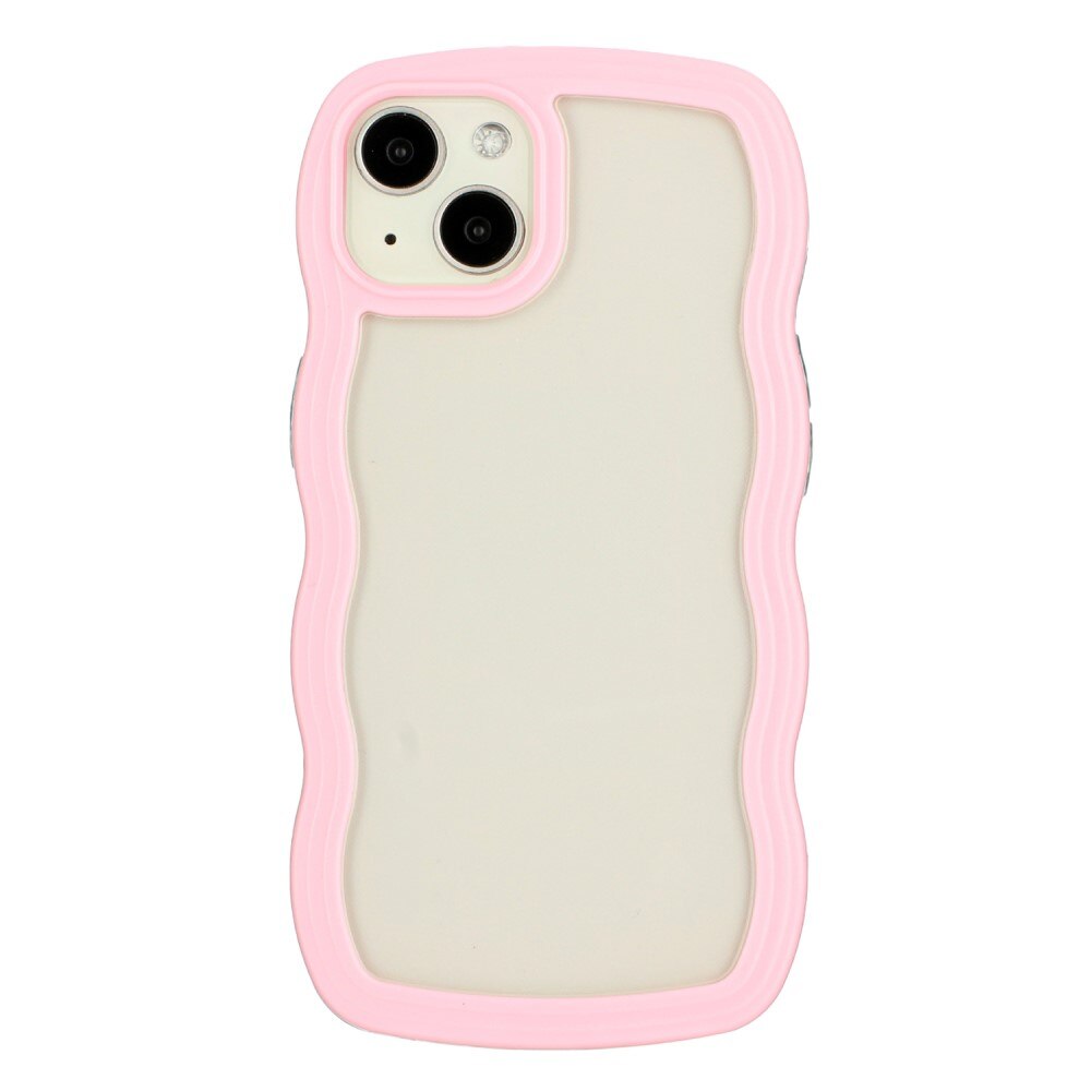 Wavy Edge Skal iPhone 15 rosa