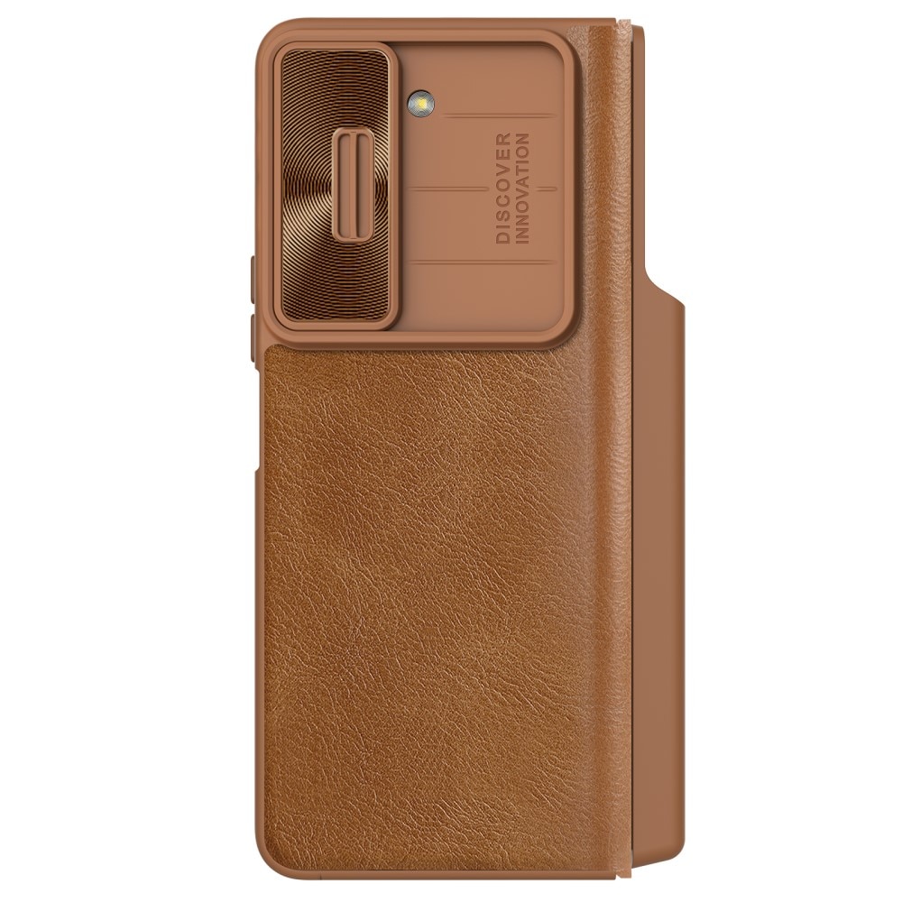 Qin Pro CamShield with Pen slot Galaxy Z Fold 5 Brown