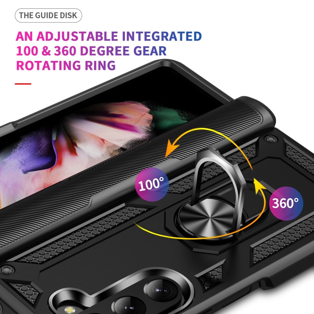 Hybridskal Tech Ring Samsung Galaxy Z Fold 5 svart