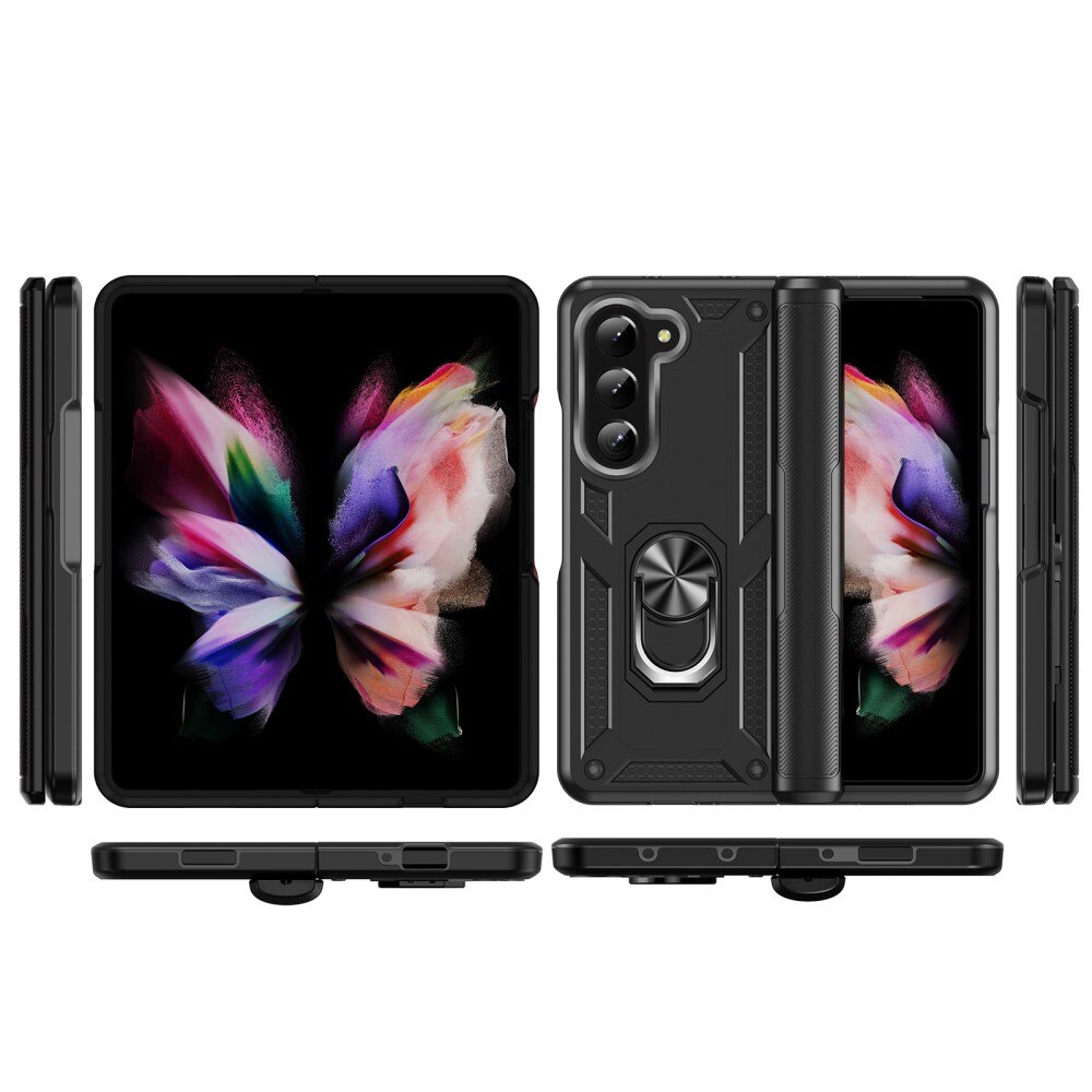 Hybridskal Tech Ring Samsung Galaxy Z Fold 5 svart