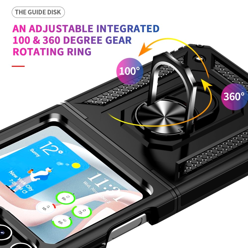 Hybridskal Tech Ring Samsung Galaxy Z Flip 5 svart