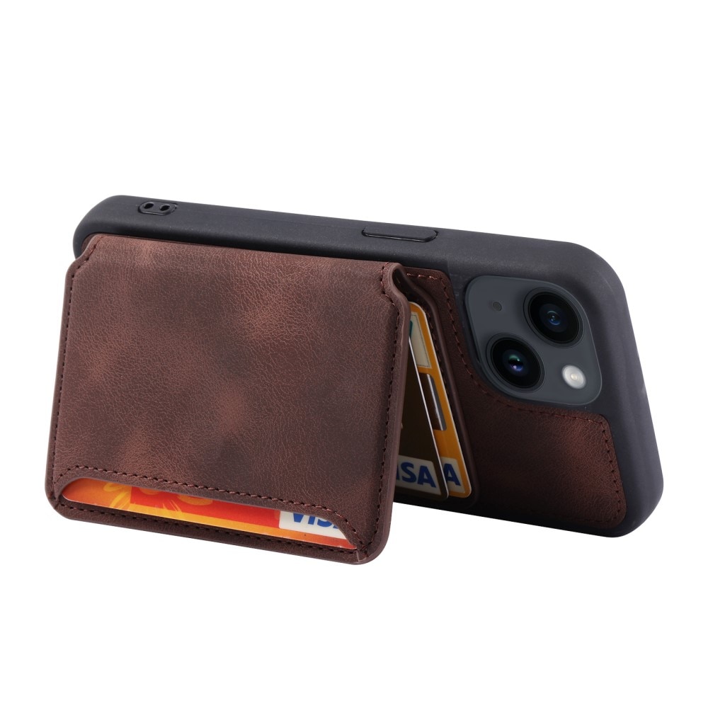 Skal Multi-slot RFID-skydd iPhone 15 brun