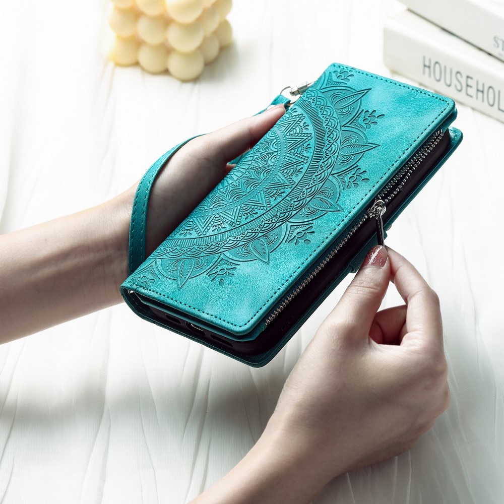 Plånboksväska Samsung Galaxy S23 FE Mandala grön