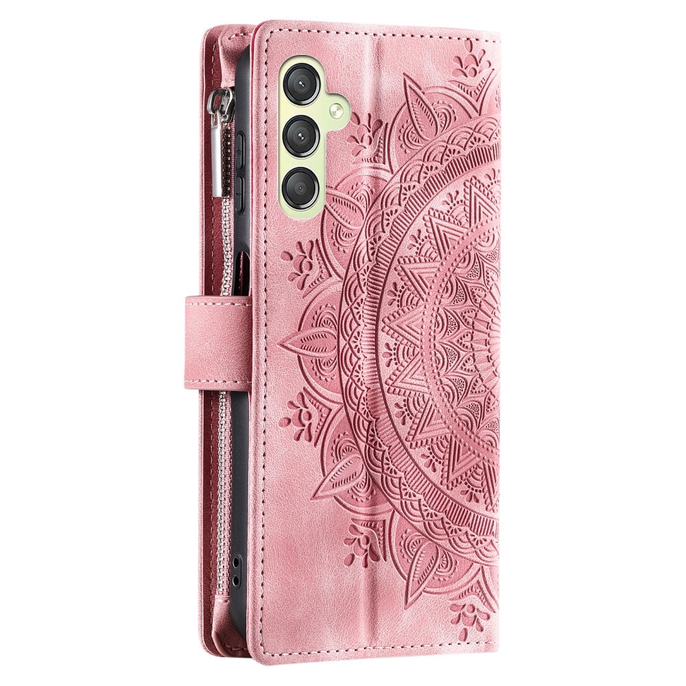 Plånboksväska Samsung Galaxy S23 FE Mandala rosa