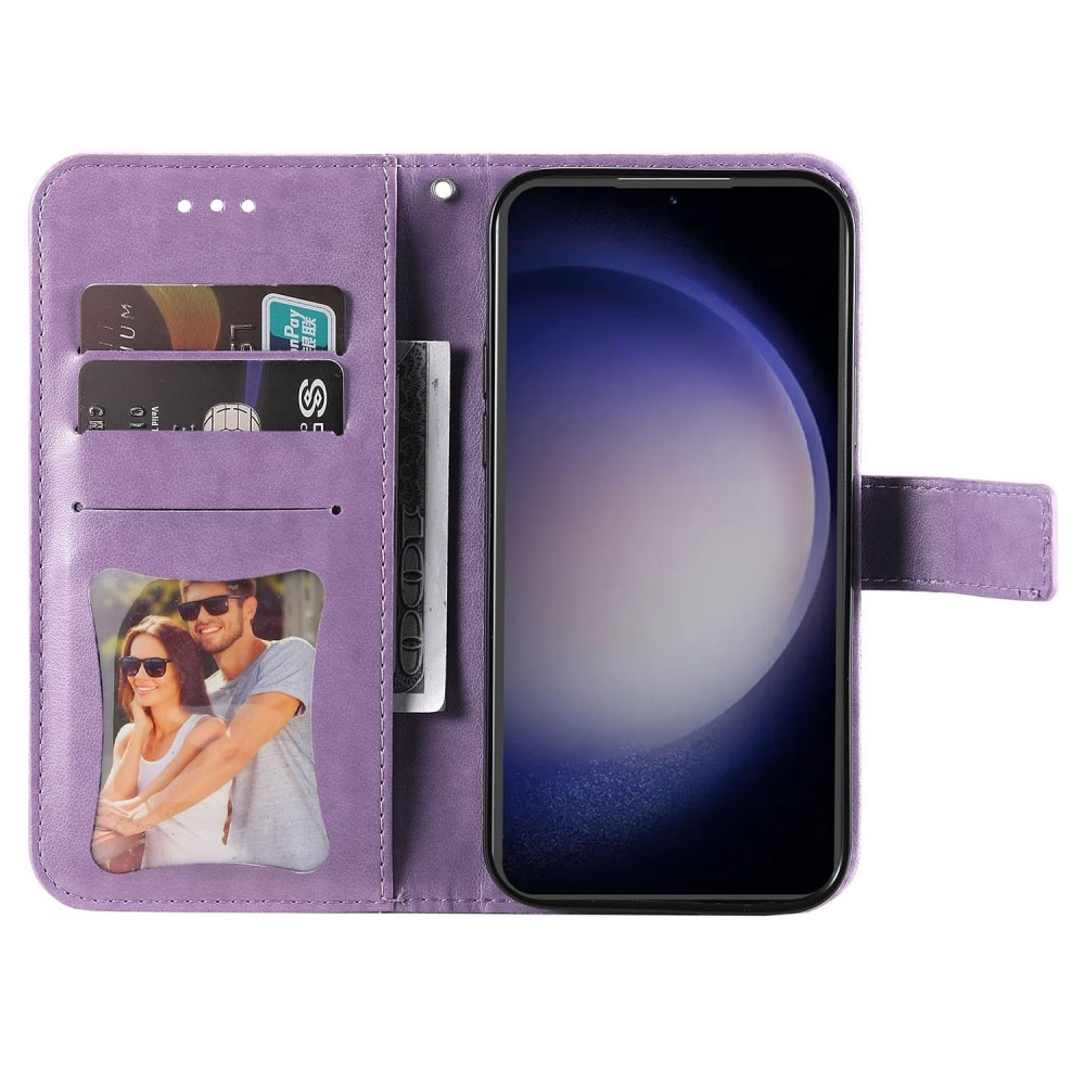 Läderfodral Mandala Samsung Galaxy S23 FE lila