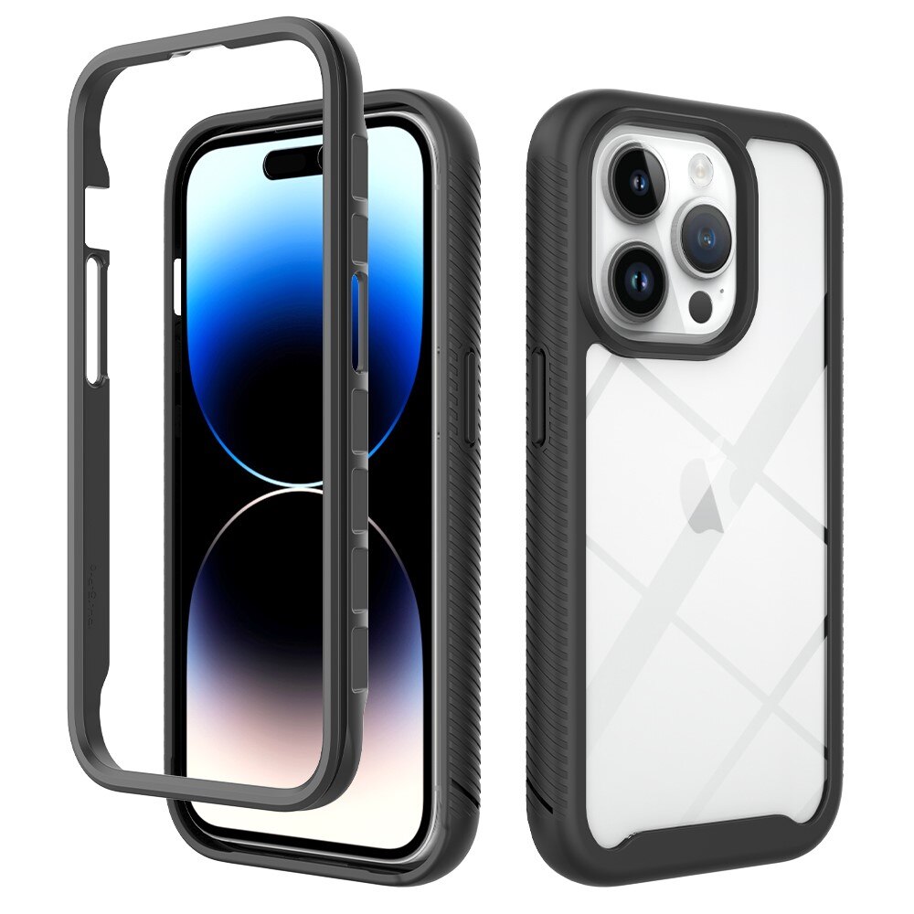 Full Cover Skal iPhone 15 Pro Svart