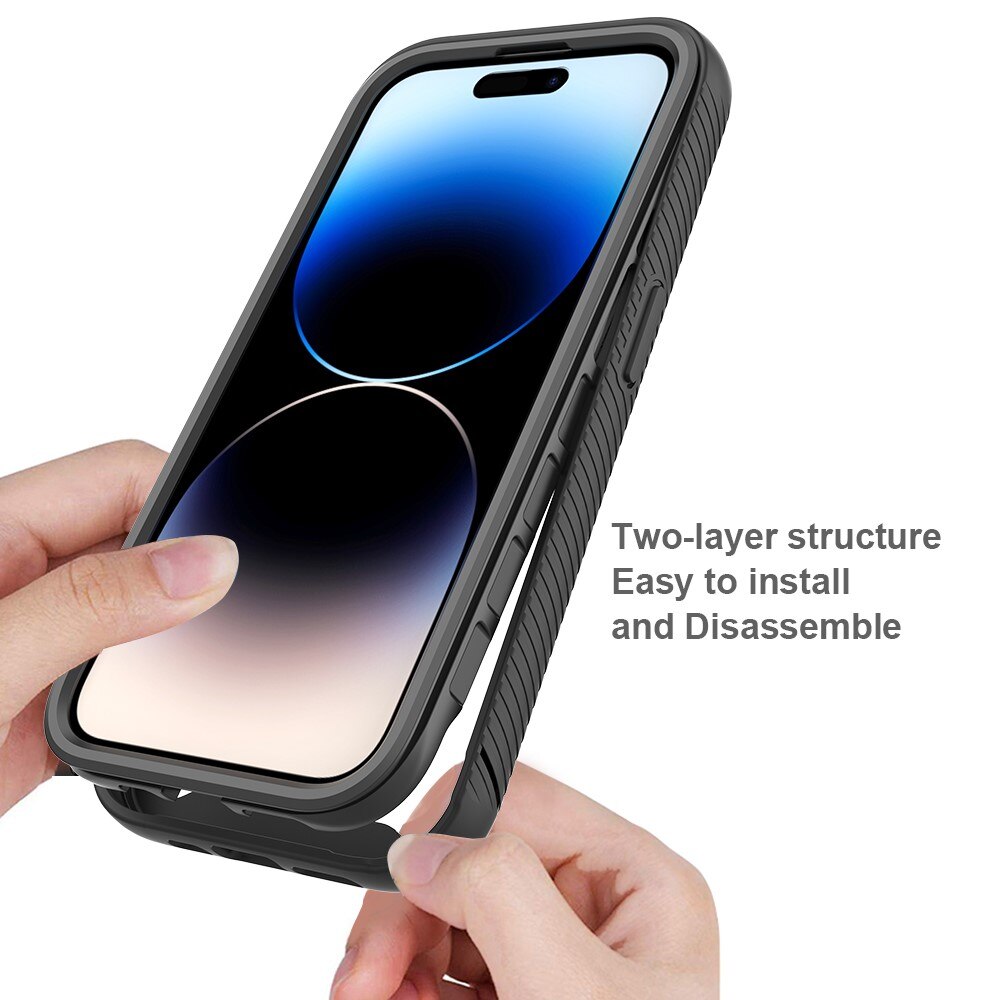 Full Cover Skal iPhone 15 Pro Svart