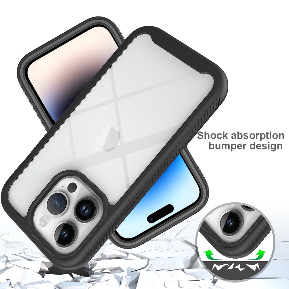 Full Cover Skal iPhone 15 Pro Svart