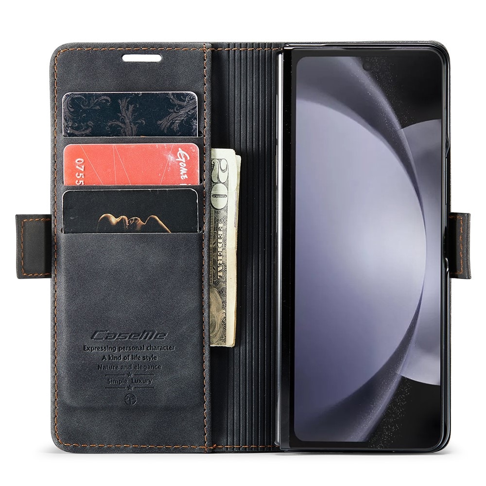 Slim Plånboksfodral Samsung Galaxy Z Fold 6 svart