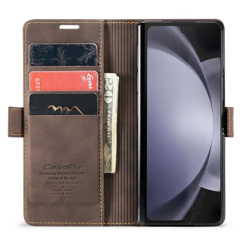 Slim Plånboksfodral Samsung Galaxy Z Fold 5 brun