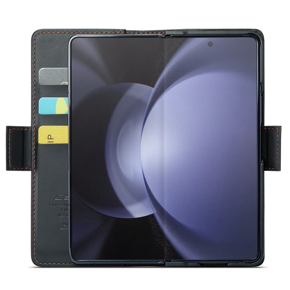 Slim Plånboksfodral RFID-skydd Samsung Galaxy Z Fold 5 svart